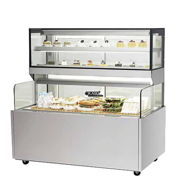 tu trung bay banh va do uong hai nhiet do turbo air tcb-1500 hinh 0