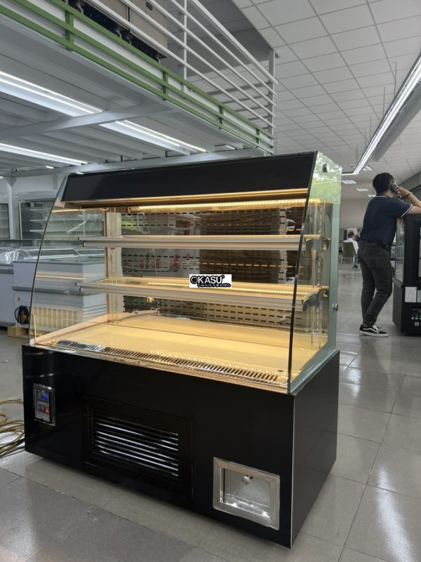 tu trung bay banh kem dang ho okiwi k-740an - 1200x600x1250 hinh 0