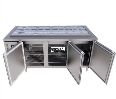 ban mat salad 3 canh inox icymax isr-3s187 - 1m8 hinh 1