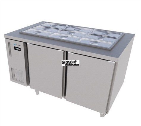 ban mat salad 2 canh inox icymax isr-2s157 - 1m5 hinh 0