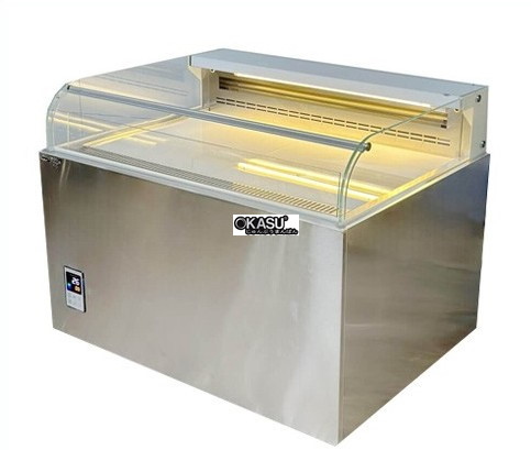 tu mat trung bay sieu thi dang ho snow village kdg-1200fy 1m2 hinh 0