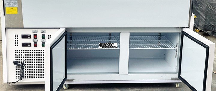 tu trung bay thit tren mat duoi dong snow village sc-1.6 2t - 1m6 hinh 2