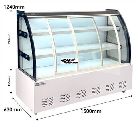 tu mat trung bay da nang cua mo truoc snow village dl-1.5 1m5  hinh 1