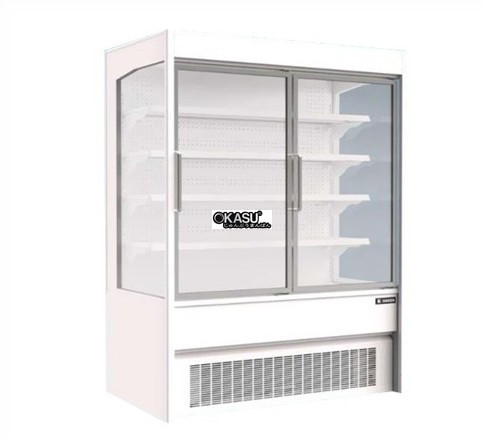 tu mat sieu thi cua kinh sanden intercool ssd-0912i hinh 0