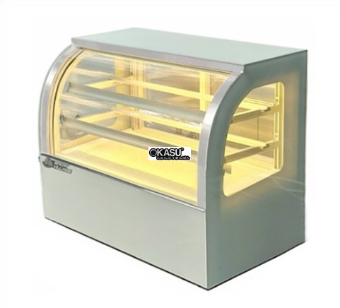 tu banh kem mini de ban kinh cong snow village gb-120-t 0.9m hinh 0