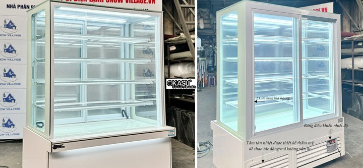 tu banh kem kinh vuong 5 tang snow village gb-300-4l.z5 1m2 hinh 0