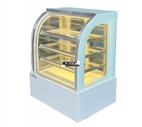 tu banh kem mini de ban kinh cong 4 tang snow village gb-100.z4 0.7m hinh 0