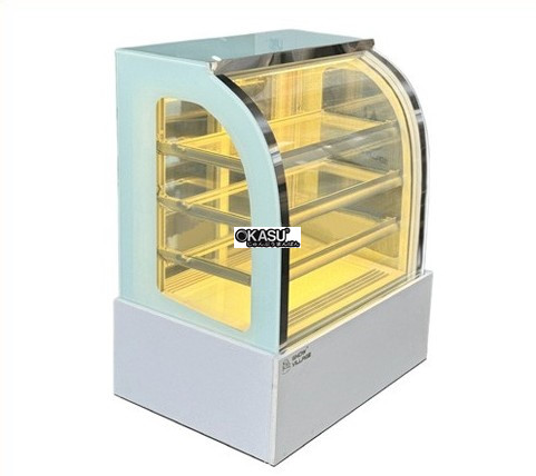 tu banh kem mini de ban kinh cong 4 tang snow village gb-100.z4 0.7m hinh 1