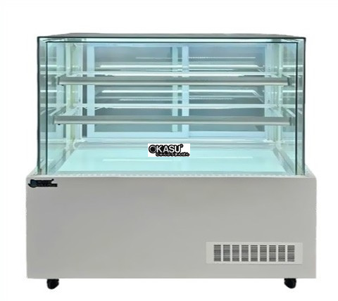 tu banh kem kinh vuong khong vien 3 tang snow village dg-1500 1m5 hinh 0