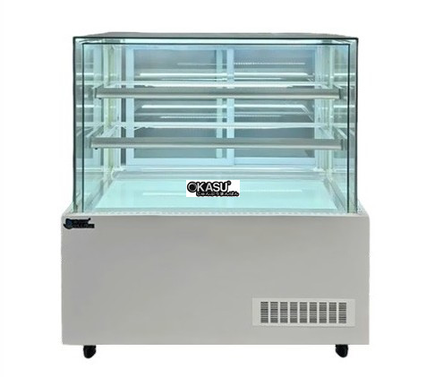 tu banh kem kinh vuong khong vien 3 tang snow village dg-1200 1m2 hinh 0