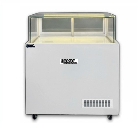 tu banh kem kinh vuong 1 tang snow village gb-300-4l-z1 1m2 hinh 0