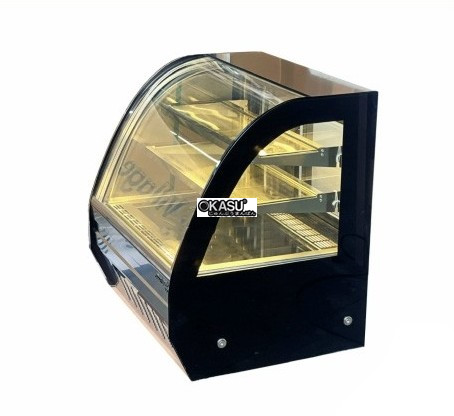 tu mat trung bay banh kem mini kinh cong snow village gb-100 0.7m hinh 0