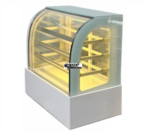 tu banh kem mini de ban kinh cong 4 tang snow village gb-120.z4 0.9m hinh 1