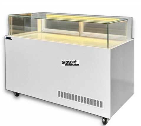 tu banh kem kinh vuong 1 tang snow village gb-500-4l-z1 1m8 hinh 0