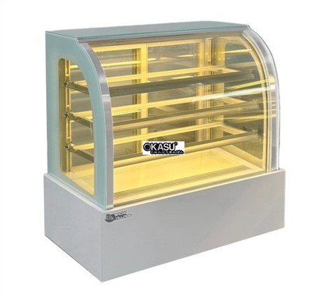 tu banh kem mini de ban kinh cong 4 tang snow village gb-120.z4 0.9m hinh 0