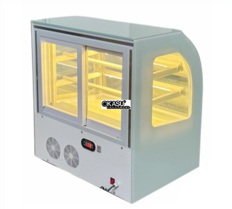 tu banh kem mini de ban kinh cong snow village gb-100-t 0.7m hinh 1