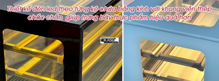 tu banh kem de ban kinh vuong snow village gb-1200v 1m2 hinh 1