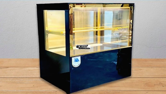 tu banh kem de ban kinh vuong snow village gb-120v 0.9m hinh 1