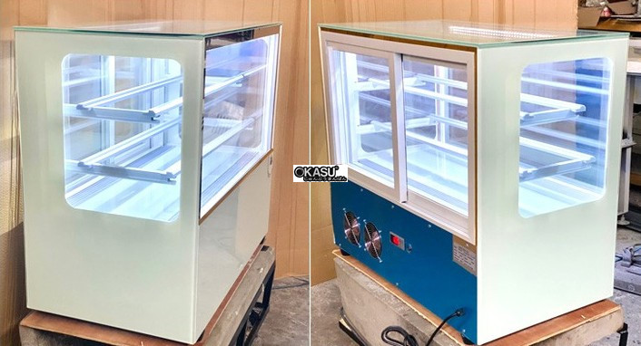 tu banh kem de ban kinh vuong snow village gb-120v 0.9m hinh 2