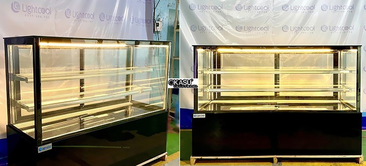 tu banh kem 3 tang kinh vuong lightcool dg-1500z 1m5 hinh 0