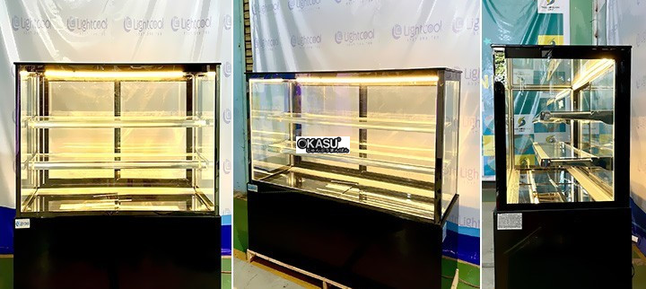 tu banh kem 3 tang kinh vuong lightcool dg-900z 0.9m hinh 0