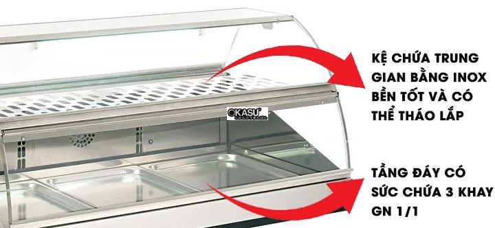 tu mat trung bay thuc pham roller grill vhf 1000 hinh 1