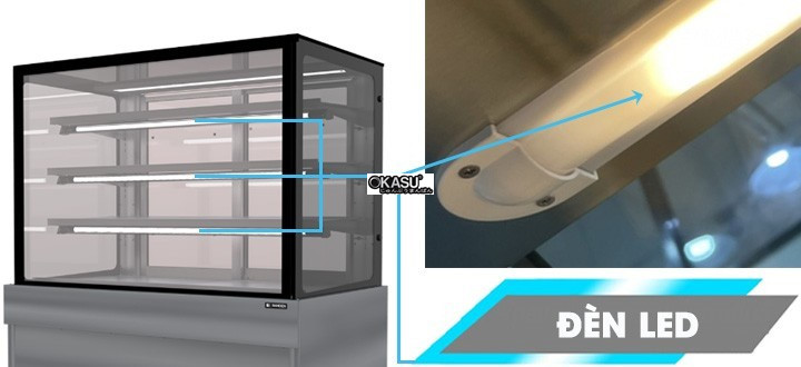 tu banh kem kinh vuong 4 tang sanden intercool sks-1207z 1m2 hinh 1