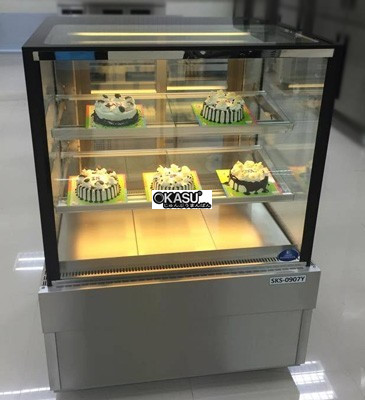 tu banh kem kinh vuong 3 tang sanden intercool sks-0907y 0.9m hinh 0