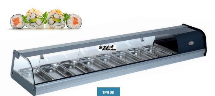 tu mat trung bay sushi roller grill tpr 80 hinh 0