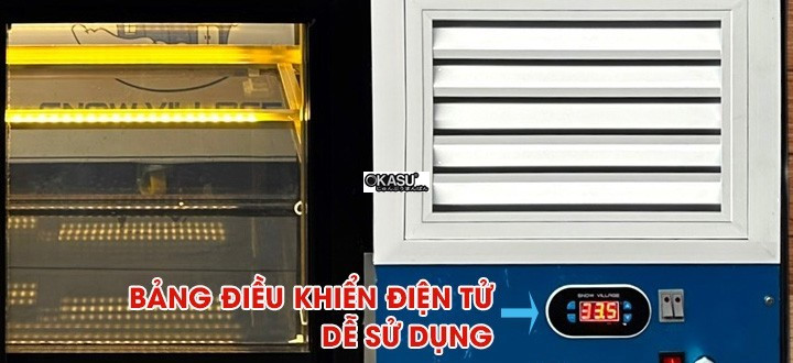 tu mat trung bay sushi kinh vuong snow village ss-1.8v 1m8 hinh 1