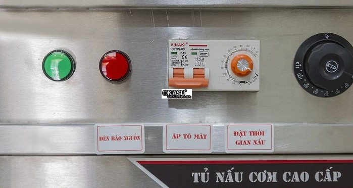 tu nau com vinaki 6 khay dung dien gas ket hop 6kdg hinh 2