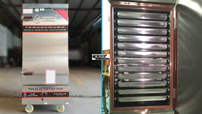 tu nau com 10 khay dung gas vinaki 10kg hinh 1