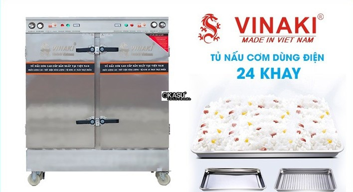 tu nau com 24 khay dung dien vinaki  24kd hinh 0