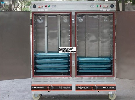 tu nau com vinaki 24 khay dung dien gas ket hop 24kdg hinh 2