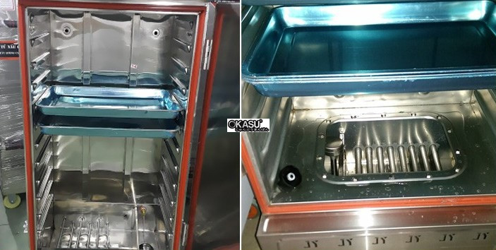 tu nau com vinaki 8 khay dung dien gas ket hop 8kdg hinh 1