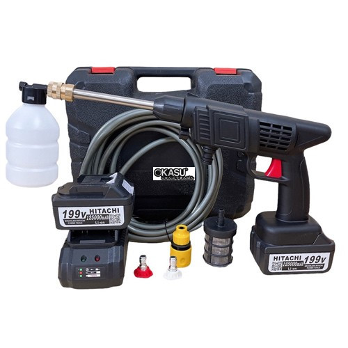 may rua xe hitachi 199v cam tay dung pin hinh 1