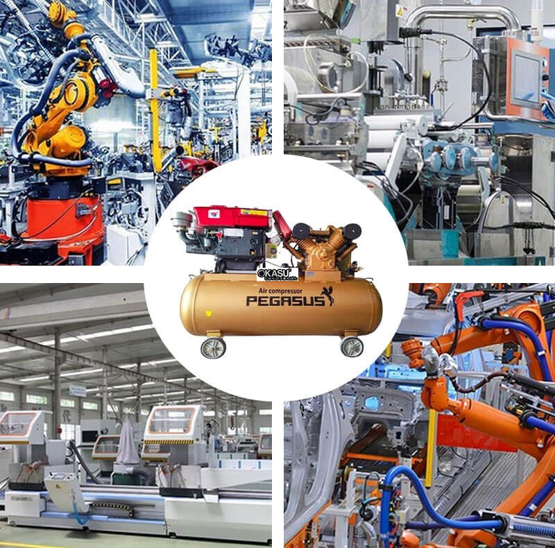 may nen khi piston chay dau pegasus tm-v-1.05/12.5 - 500l hinh 1