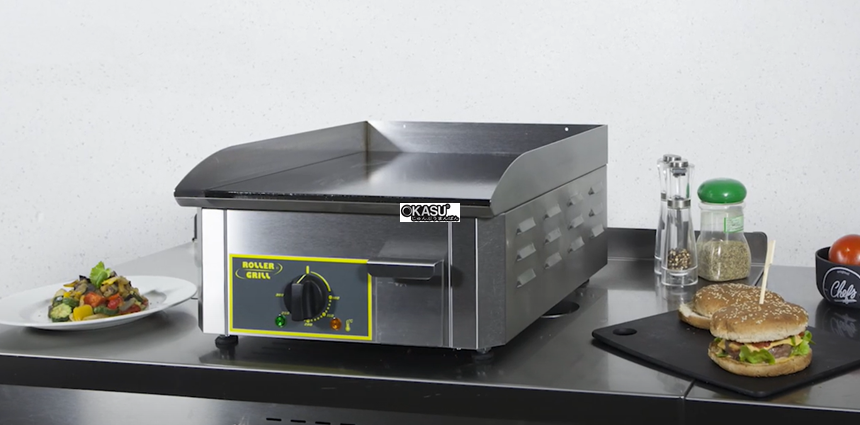 bep chien be mat dung dien voi tam thep trang men 1 vung nau - dat ban roller grill psr 400 ee hinh 1