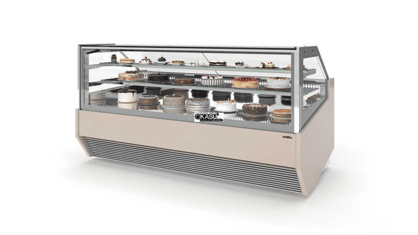 tu trung bay banh kem 2 tang symrna  hinh 1