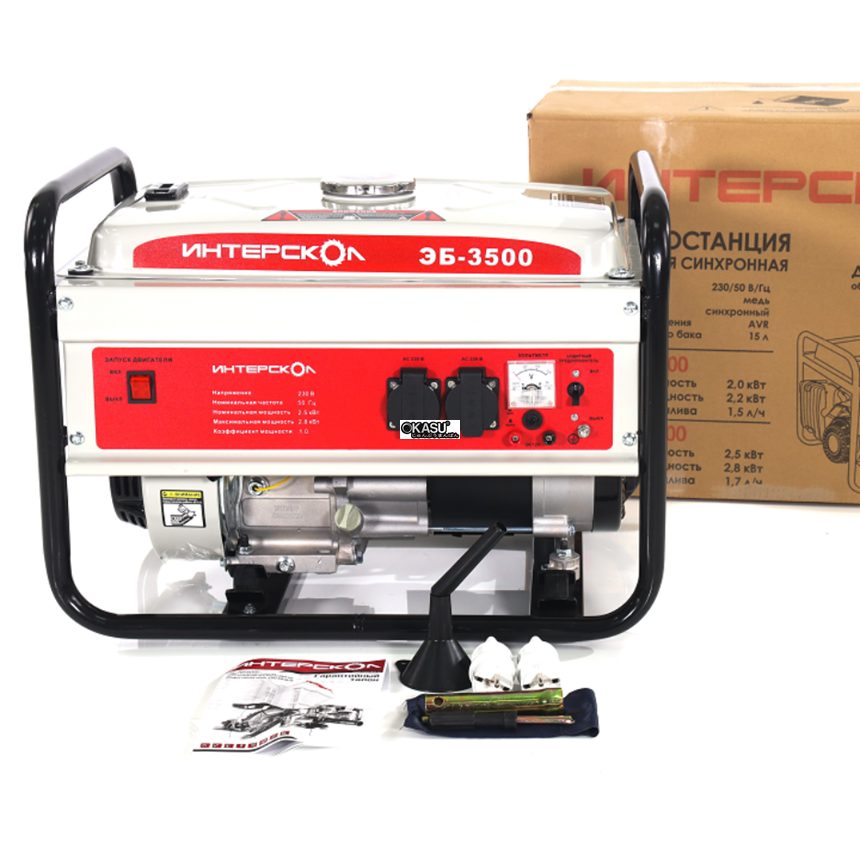 may phat dien chay xang 3kw interskol eb-3500 hinh 0