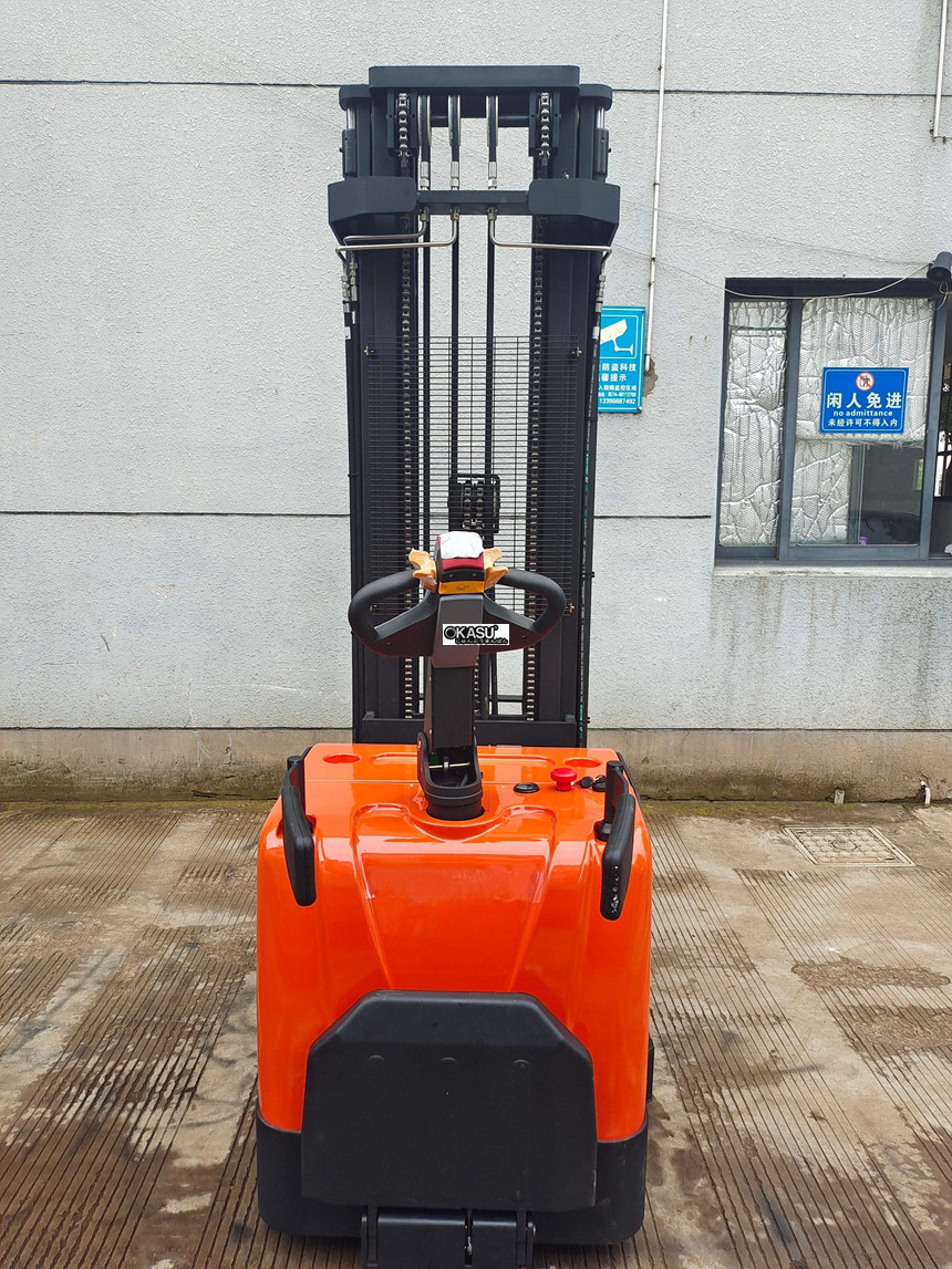 xe nang pallet dien 1.5 tan, 2 tan chieu cao nang 3m, 4m, 5m, 6m kusami  hinh 0
