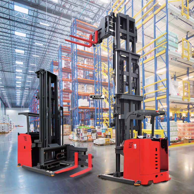 xe nang dien sieu hep 1.5 tan, nang cao 10m kusami hinh 2