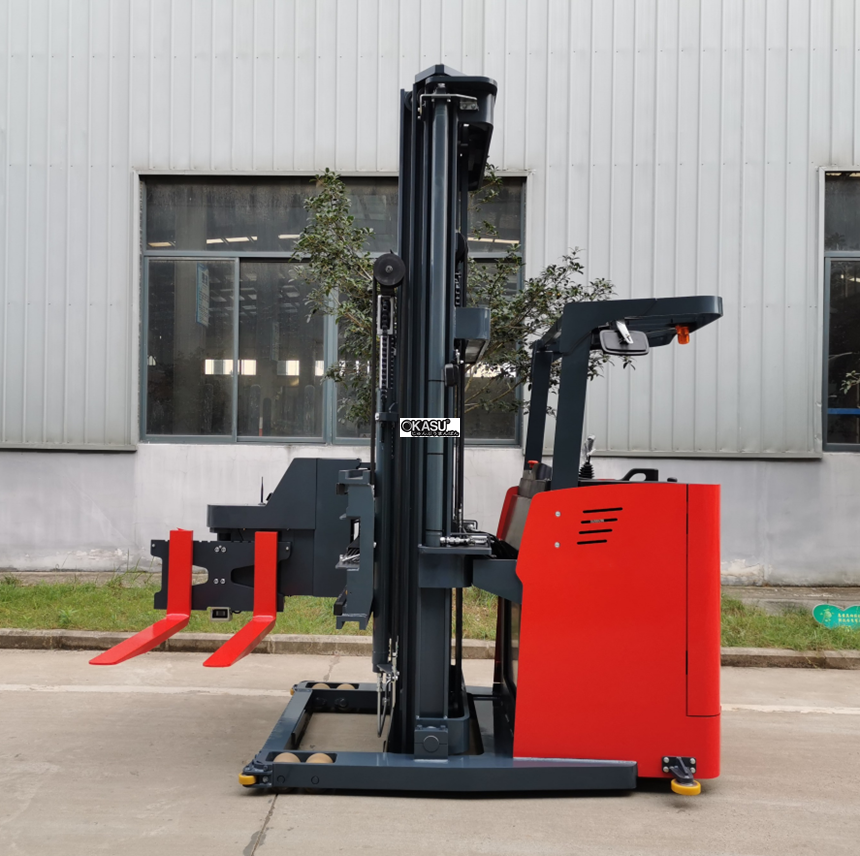 xe nang dien sieu hep 1.5 tan, nang cao 10m kusami hinh 1