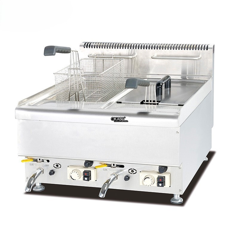 bep chien nhung 2 ngan dung gas de ban jieguan- gf-565 hinh 0