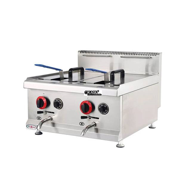 bep chien nhung dung gas 2 ngan kolner gf-585 hinh 1