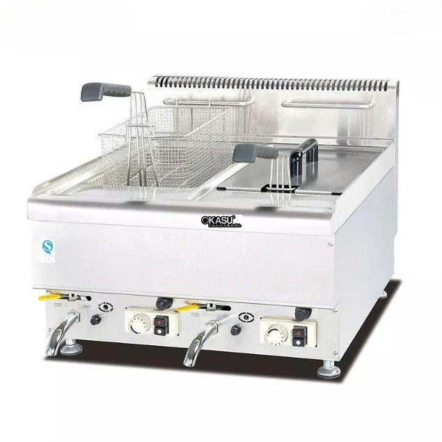 bep chien nhung dung gas 14l voi 2 binh chua kolner gf-565 hinh 0