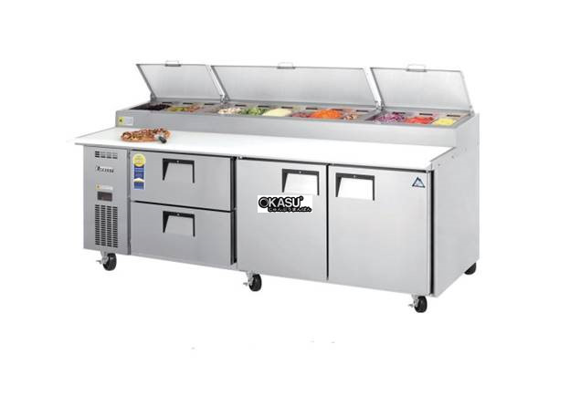 ban pizza 2 canh 2 ngan keo everest b240ps-22rrrs-e hinh 0