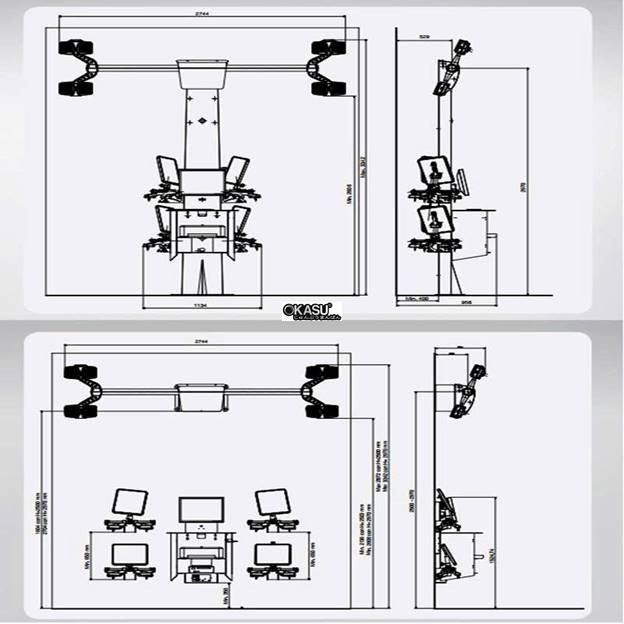 thiet bi kiem tra goc dat banh xe 3d voi camera ky thuat so do phan dai cao exact blacktech x-plus hinh 4