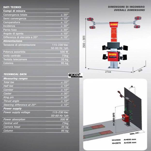 thiet bi kiem tra goc dat banh xe 3d voi camera ky thuat so do phan dai cao exact blacktech x-plus hinh 3
