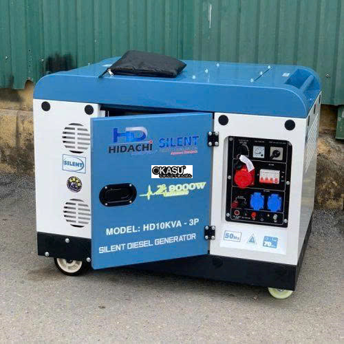 may phat dien 9kw hidachi hd-10kva-3 (220v va 380v) hinh 0